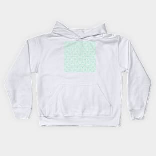 Geo Squares Mint Green Kids Hoodie